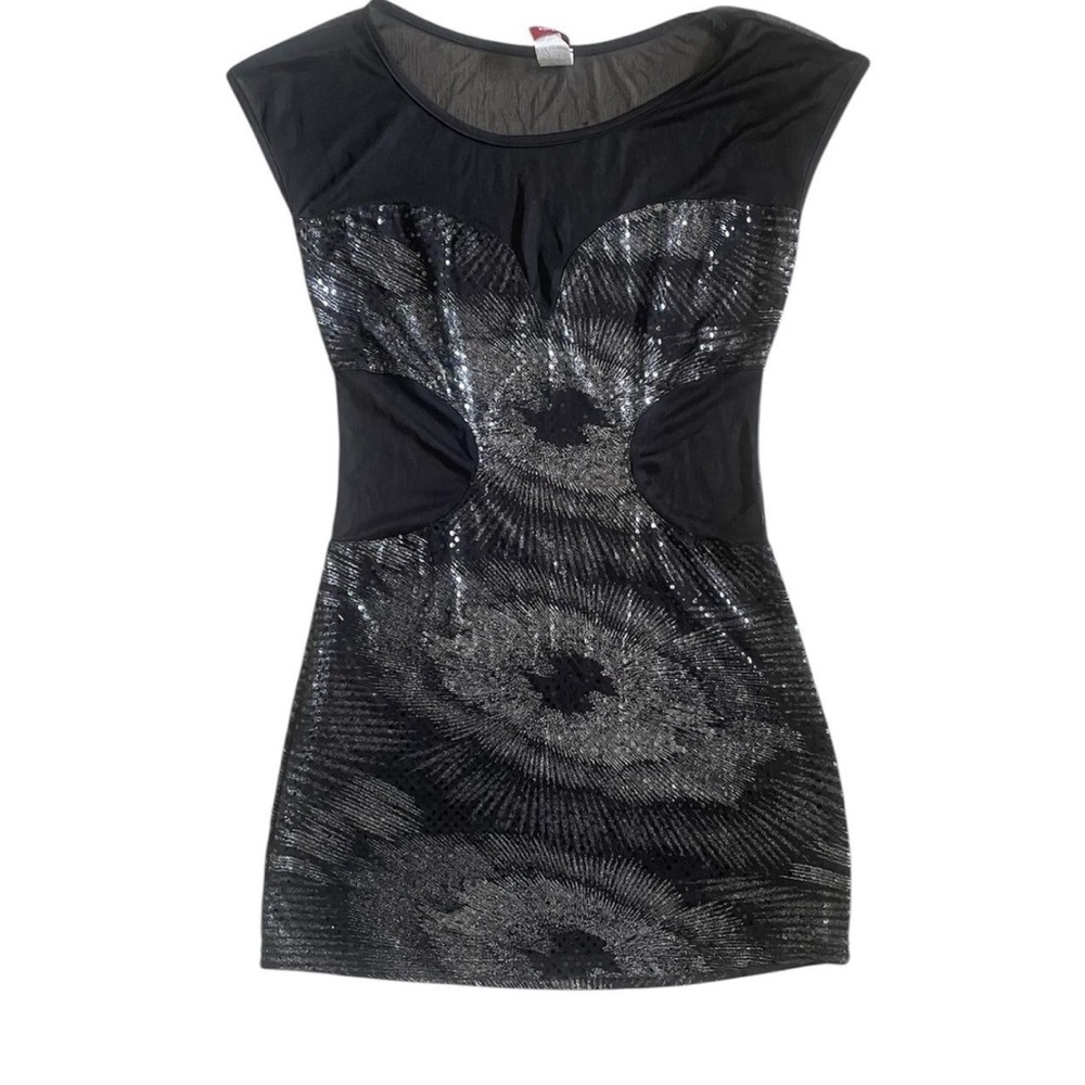 Vintage Mesh Bodycon Mini Dress